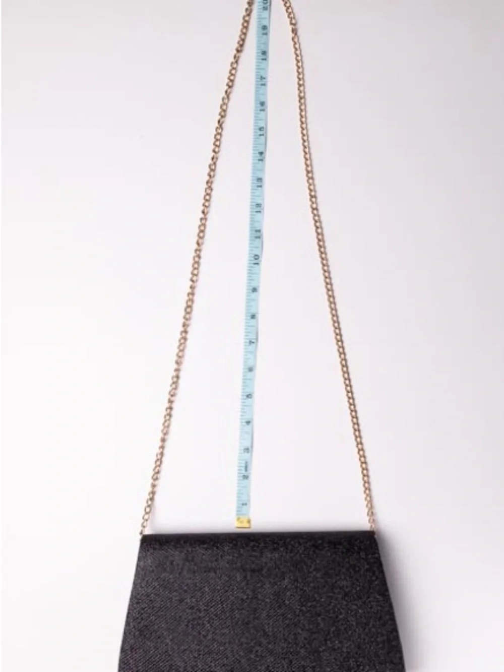 Chic Black Coarse Glitter Fiber Evening Flap Clutch Bag Prom Wedding Party Purse